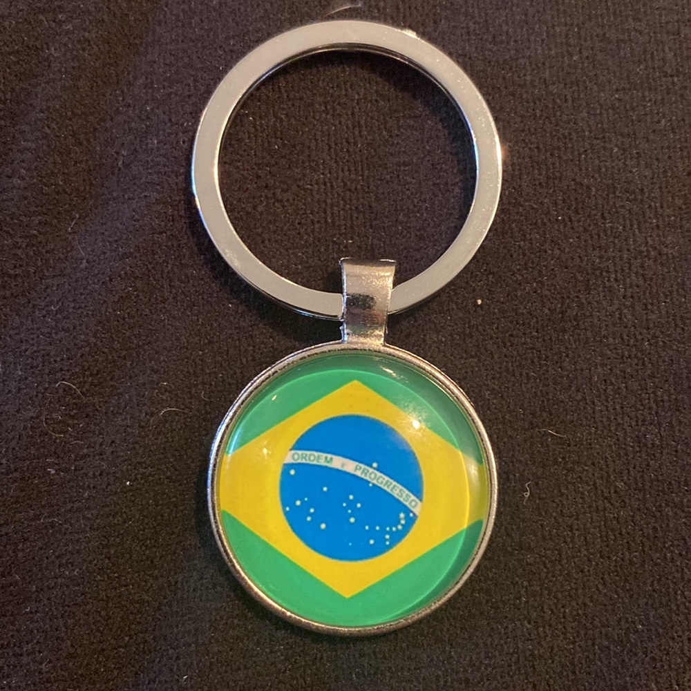 Brazilian flag keychain